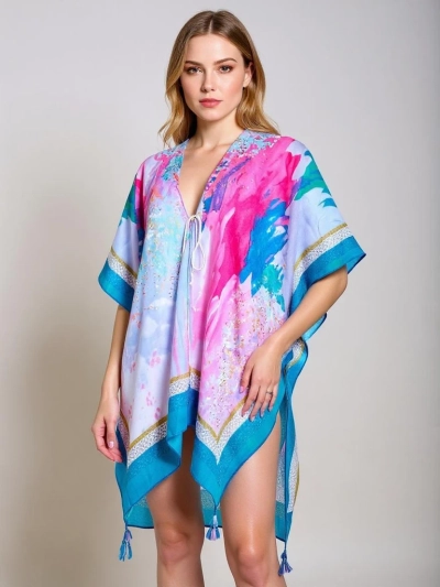 Royalfashion Calypso Pareo-Kleid – luftige, knielange Kreation, farbenfroh