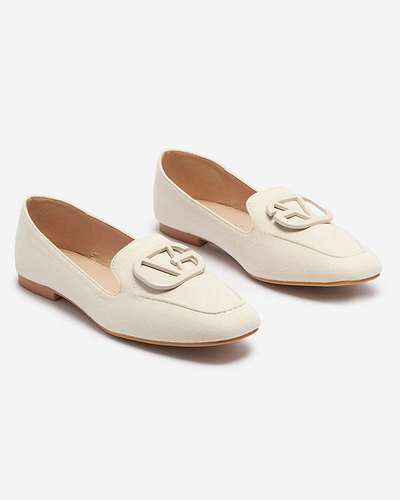 Damen Mokassins mit Ecru-Verzierung Jeterika - Schuhe