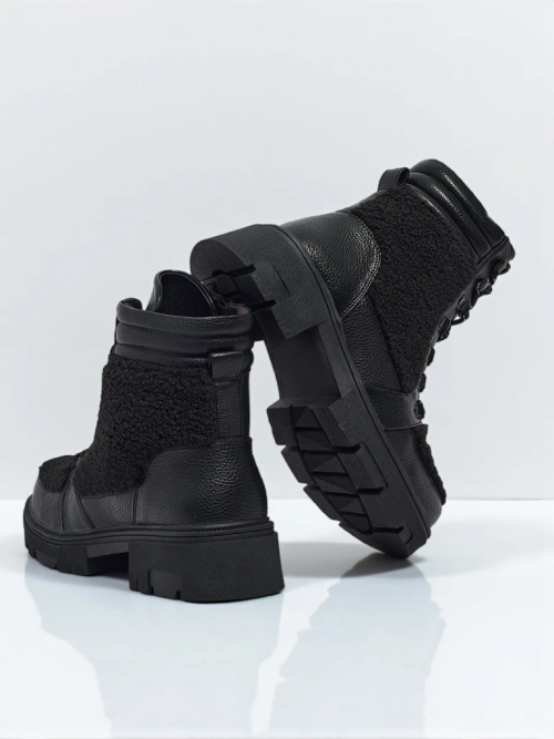 Жіночі ботильйони-робочі черевики з хутром Ardella