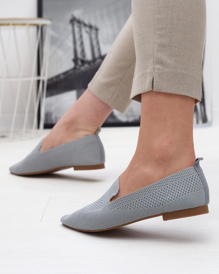Damen Stoffballerinas in grau Aqsak- Footwear