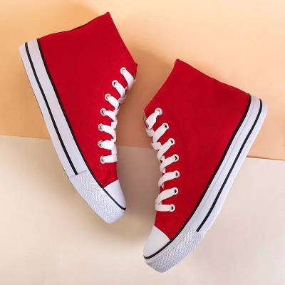 OUTLET Rote hohe Skarla-Sneaker für Damen - Schuhe