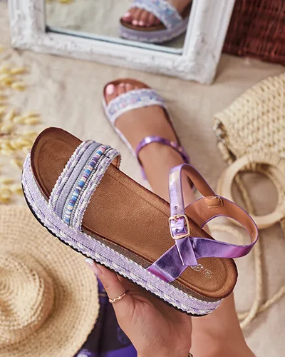 Royalfashion Damen bestickte Mussir-Sandalen