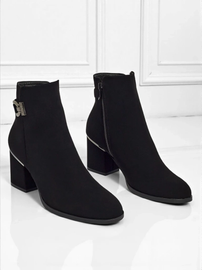 Damen Stiefeletten aus Öko-Leder mit Blockabsatz Ruvina