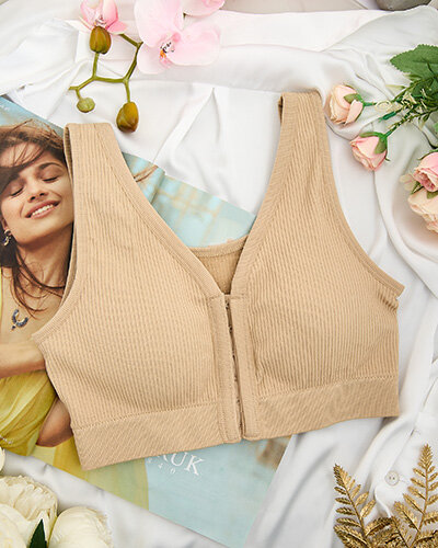 Royalfashion Damen-Sport-BH in Rippenstruktur