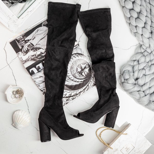 Чорні черевики на посту з вирізом Фауна - Взуття