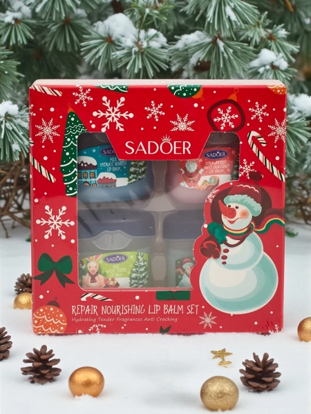 Weihnachtsset feuchtigkeitsspendender Lippenbalsam x4