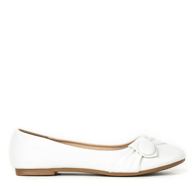 Балетки білого кольору з орнаментом Aero - Взуття 1