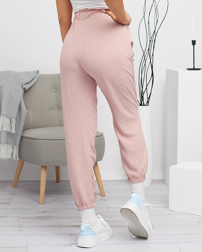 Damen-Stoffhose in Pink PLUS SIZE - Bekleidung