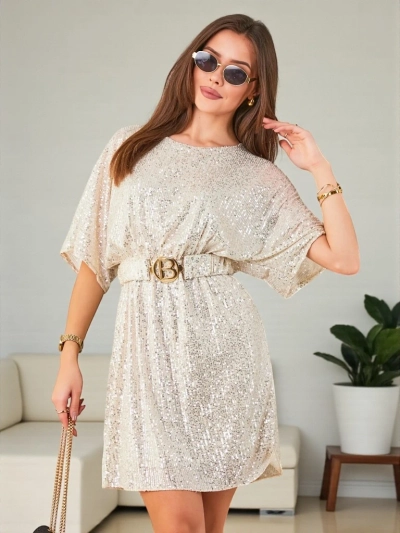 Royalfashion Damenkleid mit Pailletten