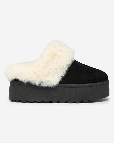 Royalfashion Hellbraune Damenschuhe a'la Schneestiefel mit Ornament Parisela