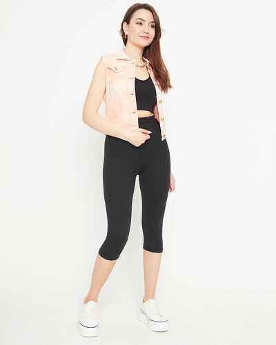 Orange Jeansweste für Damen - Kleidung