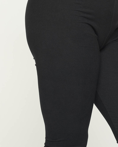 Klassische schwarze Damen-Leggings PLUS SIZE - Kleidung