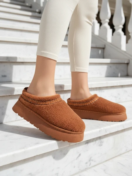 Royalfashion Kurze Damen Schneestiefel Esel