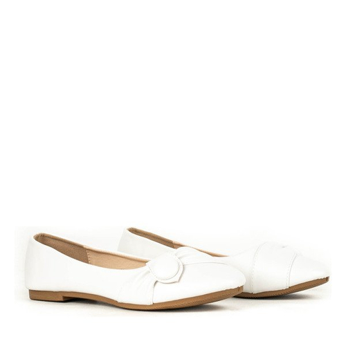 Балетки білого кольору з орнаментом Aero - Взуття 1