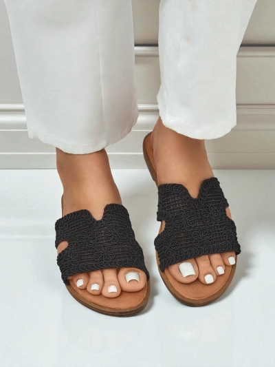 Rpyalfashion Damen-Sandalen mit dekorativem Riemen Braida