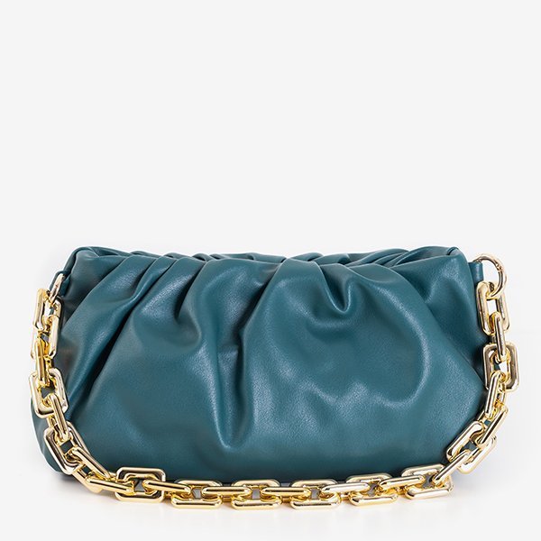 Blaue Geldbörse mit Raffen - Handtaschen