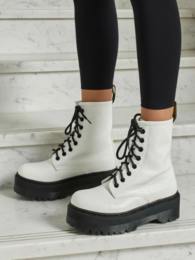 Damen Worker Boots mit Prägung Arvessa