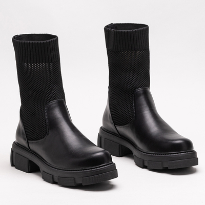 Жіночі чорні ажурні ботильйони від Roibu - Shoes