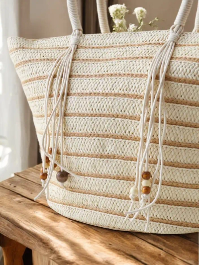 Royalfashion Große Strohtasche für Damen