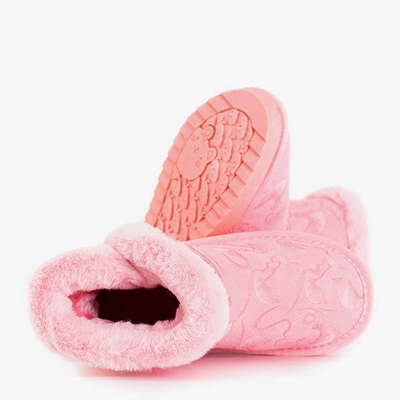 Rosa Kinderschneeschuhe mit Fell Xialo - Schuhe