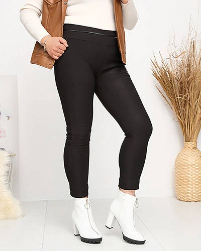 Warmed Damen Treggings Hose in schwarz PLUS SIZE- Kleidung