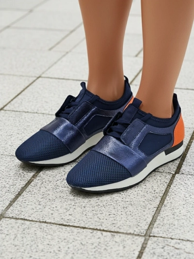Vittoria Marineblaue Damen-Schuhe aus Öko-Leder