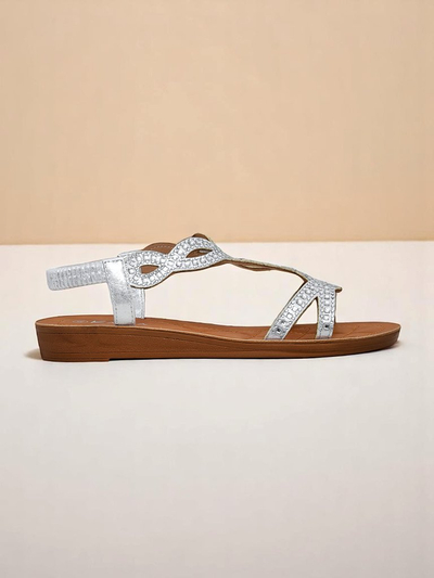 Royalfashion Damen-Sandalen mit dekorativen Riemen Lola Grace
