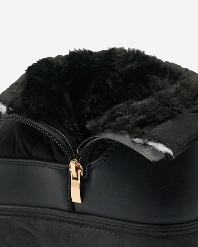 Royalfashion Damen Schlupf-Schneestiefel in schwarz Armeda