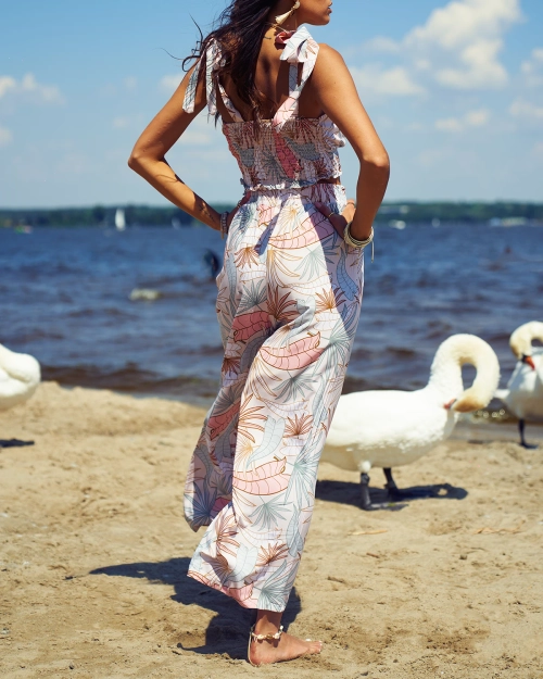 Royalfashion Візерунчастий жіночий комплект світло-рожевий