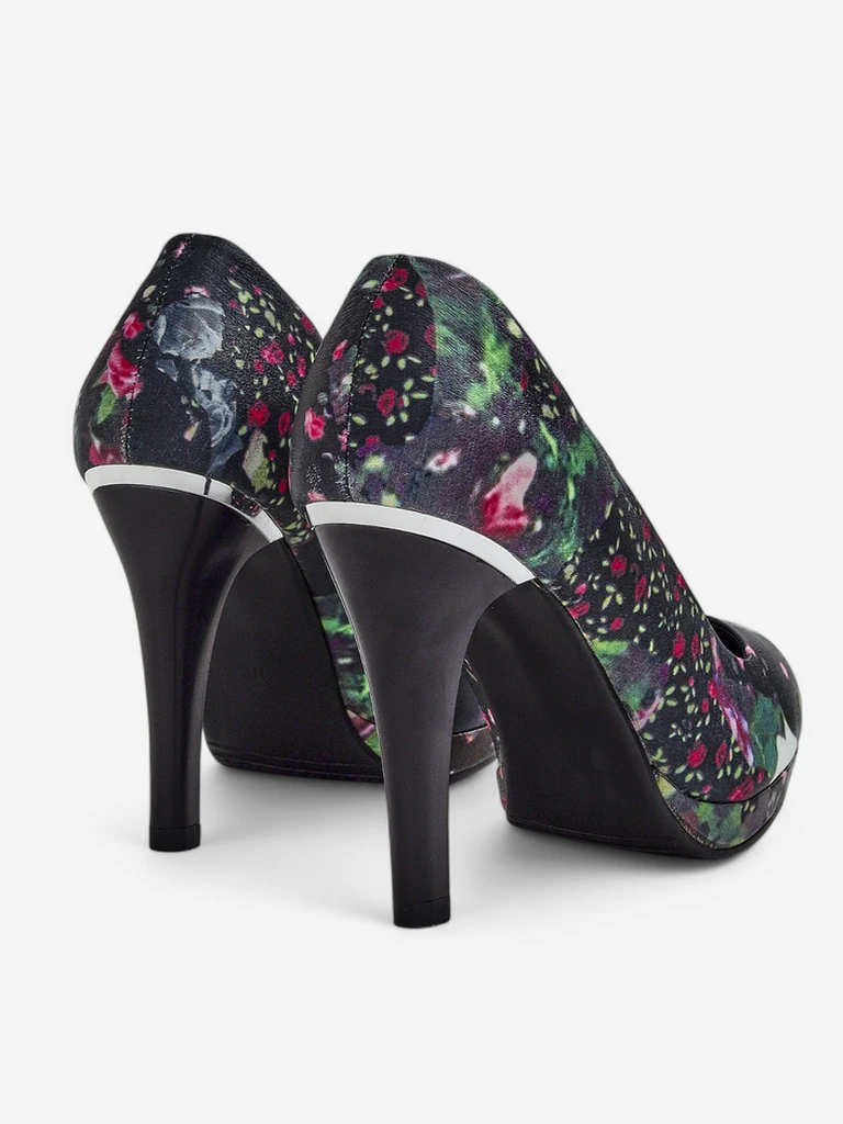 Royalfashion Damen Floral-High-Heels Floweere