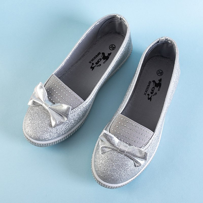 АВТОЛЕТ Дитячі балерини зі срібним блиском з декором Nolla - Взуття