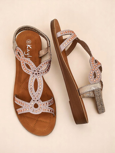Royalfashion Damensandalen mit dekorativen Riemchen Lola Grace