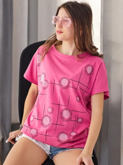 Royalfashion Damen Baumwoll-T-Shirt mit Druck