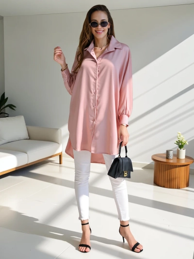 Royalfashion Langes Oversized-Hemd für Frauen
