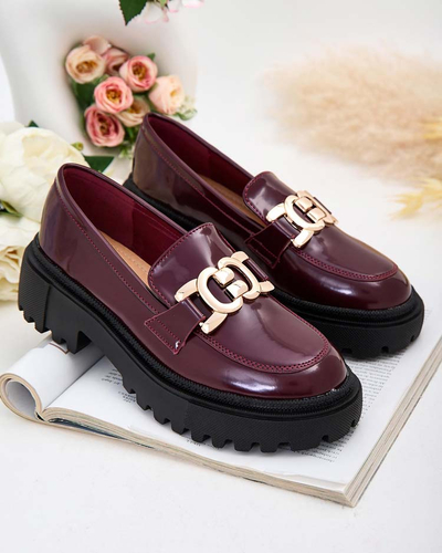 Royalfashion Damen lackierte Mokassins Bevevra