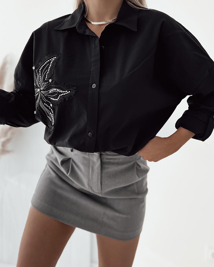 Royalfashion Damenhemd mit Aufnäher