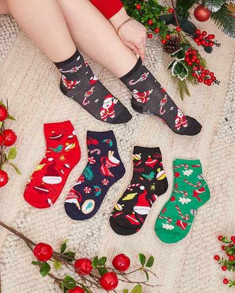 Royalfashion Christmas Women's Long Socks 5er-Pack