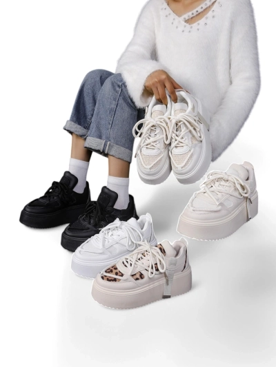 Royalfashion Damen Sportplattform Sneakers Aeroll