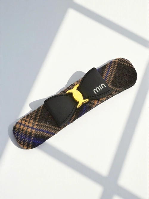 Royalfashion Шпилька для волосся в клітинку з бантиком