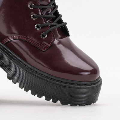 Burgunderrot lackierte Beretta Stiefel - Schuhe
