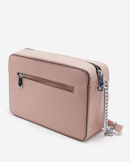 Жіноча пудрова ажурна сумочка - Аксесуари