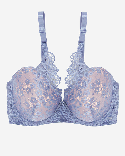 Pinker BH mit violetter Spitze - Underwear