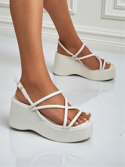 Royalfashion Damen Keilsandalen Skyline Straps