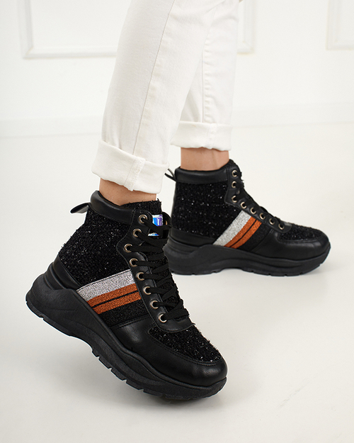 OUTLET Чорні жіночі спортивні кросівки від Hasmali - Footwear