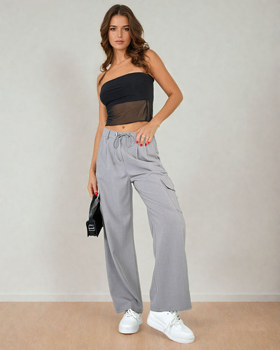 Royalfashion Damen weite Hose mit Taschen