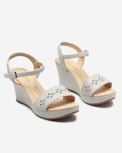 OUTLET Graue Keilsandalen für Damen Bellomia - Schuhe