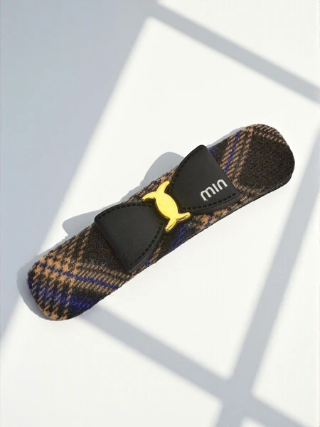 Royalfashion Haarklammer im Karomuster mit Schleife