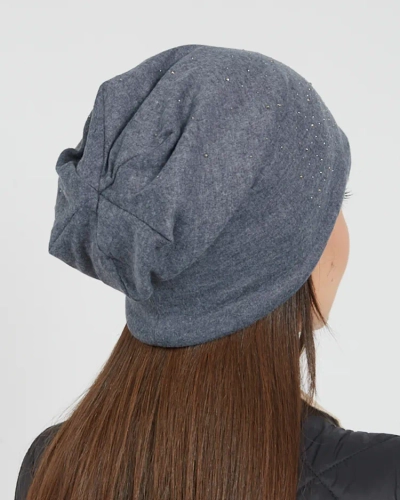 Royalfashion Damen warme Mütze mit Zirkonen