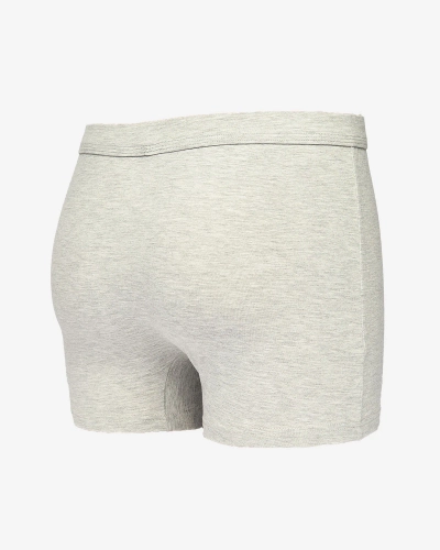 Royalfashion Hellgraue Herren-Boxershorts mit Patch