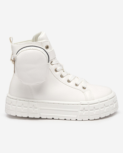 Damen Sportschuhe aus Öko-Leder in Weiß Kolibs- Footwear
